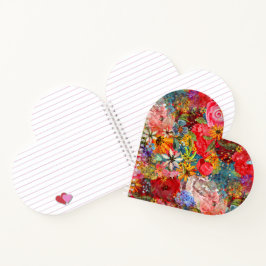 Schönes, helles, Abstraktes Blumenmuster Notizbuch