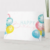 Schönes helles Aquarell Happy Birthday Design