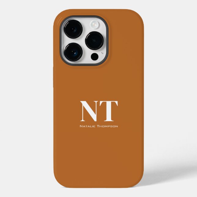 Schönes helles Karamelll mit modernem weißem Text Case-Mate iPhone Hülle (Rückseite)