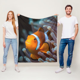 Schönes, hellgelbes Meeresfisch-Unterwasserbild Fleecedecke