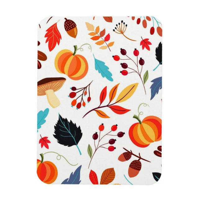 Schönes Herbstmuster Magnet (Vertikal)