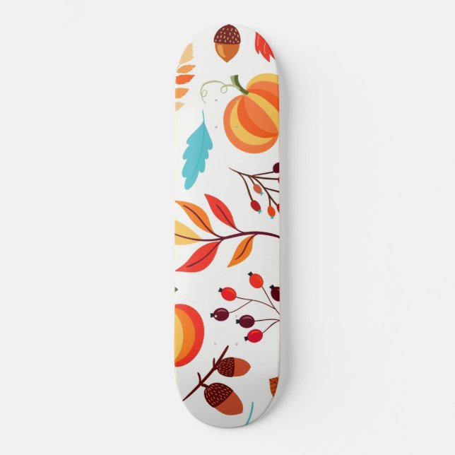 Schönes Herbstmuster Skateboard (Vorderseite)