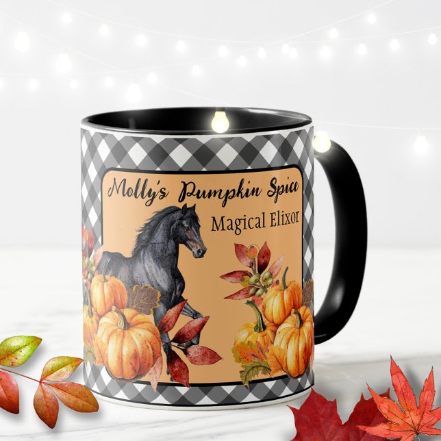 Schönes Herbstpferd Tasse (Enjoy this beautiful customizable mug!)