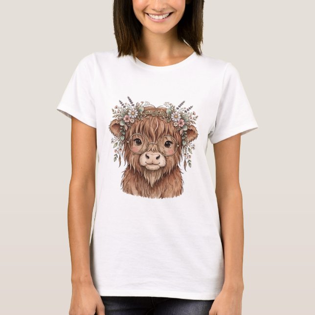 Schönes Highland-Rind T-Shirt (Vorderseite)