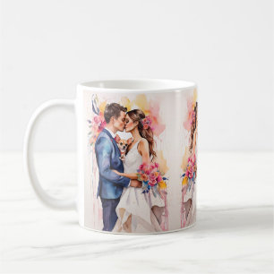 Schönes Hochzeitscouch mit Niedlichem Funny Kaffeetasse