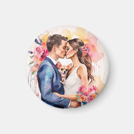 Schönes Hochzeitscouch mit Niedlichem Funny Magnet
