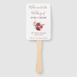 Schönes Hochzeitsprogramm für Wasserfarben Blume Fächer