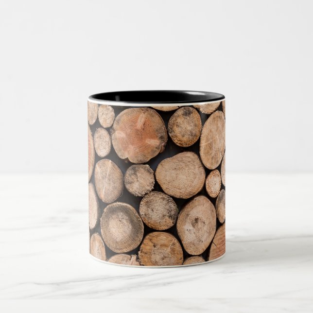 schönes Holz Zweifarbige Tasse (Mittel)