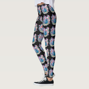 Schönes Huhn und Blume Leggings