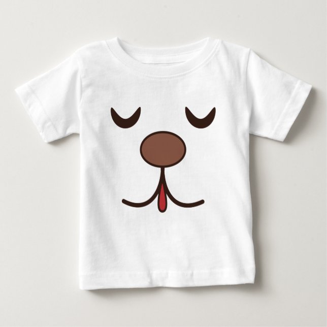 Schönes Hundegesicht weiß Baby T-shirt (Vorderseite)