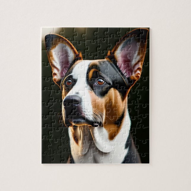 Schönes Hundeportrait Puzzle (Vertikal)