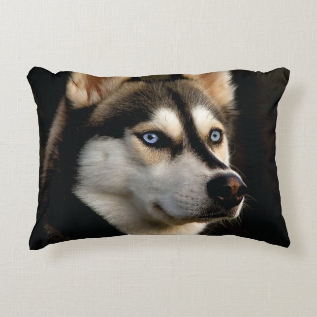 Schönes Husky Throw Kissen (Vorderseite)