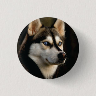 Schönes Husky Throw Kissen Button