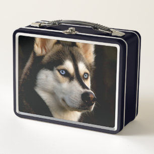 Schönes Husky Throw Kissen Metall Brotdose