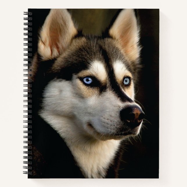 Schönes Husky Throw Kissen Notizbuch (Vorderseite)