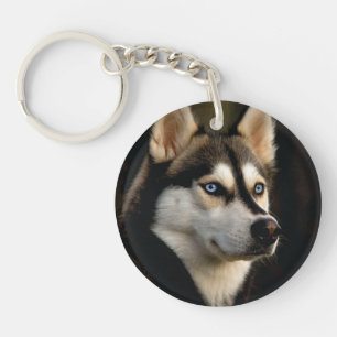 Schönes Husky Throw Kissen Schlüsselanhänger