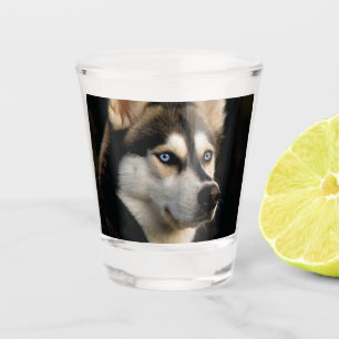 Schönes Husky Throw Kissen Schnapsglas