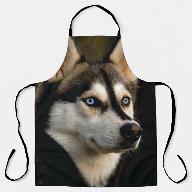 Schönes Husky Throw Kissen Schürze (Vorderseite)
