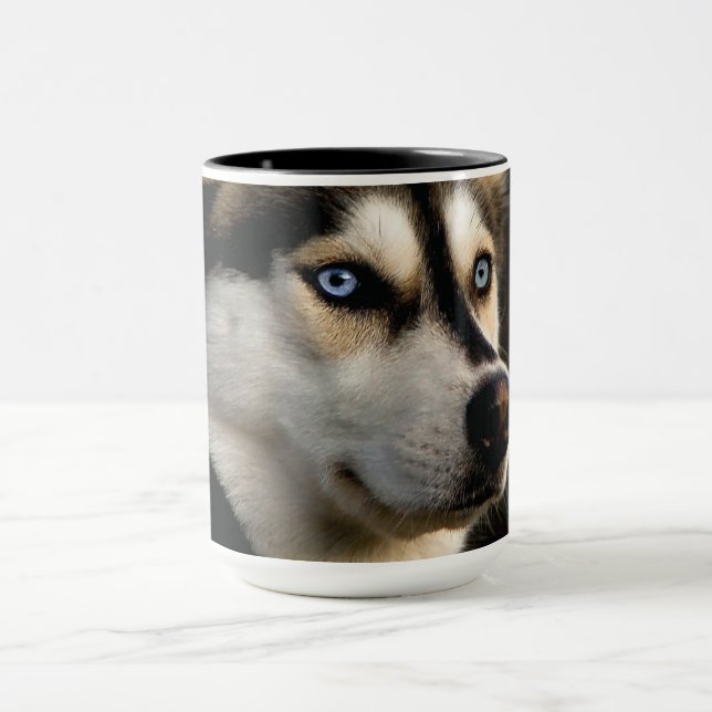 Schönes Husky Throw Kissen Tasse (Zentrum)