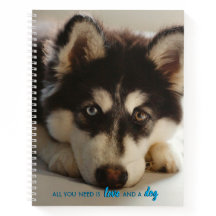 Schönes Husky-Welpen-Notebook, in voller Größe