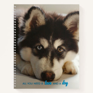 Schönes Husky-Welpen-Notebook, in voller Größe Notizbuch