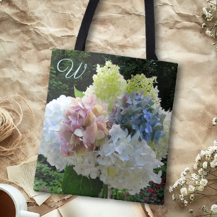 Schönes Hydrangea Bouquet Monogram Initial Bag