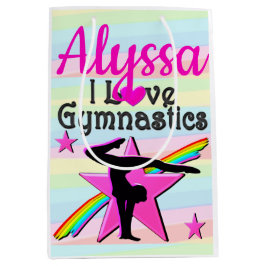 SCHÖNES I LIEBE GYMNASTICS-DESIGN MITTLERE GESCHENKTÜTE