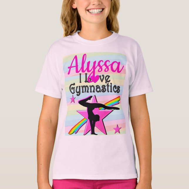 SCHÖNES I LIEBE GYMNASTICS-DESIGN T-Shirt (Vorderseite)