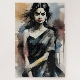 Schönes indisches Mädchen Puzzle