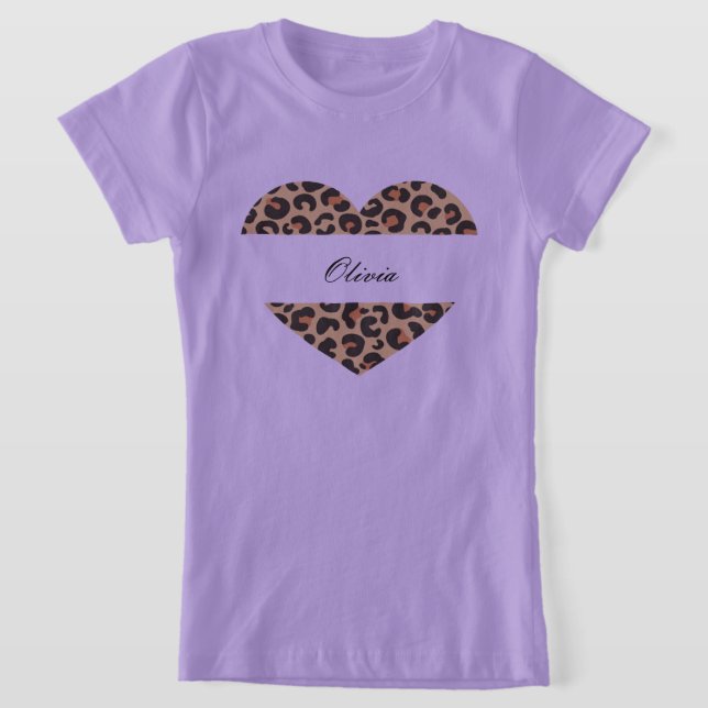 schönes, individuelles Leopardendruckhemd T-Shirt (Ablage )