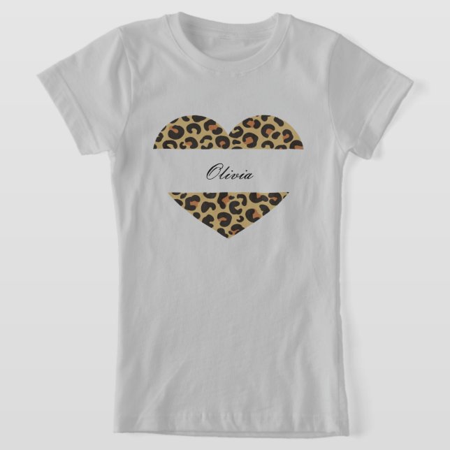 schönes, individuelles Leopardendruckhemd T-Shirt (Ablage )