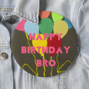 Schönes Inspiration Happy Birthday Bro Button