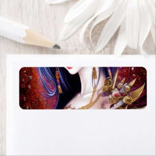 Schönes japanisches Girl Gothic Fantasy Triptych