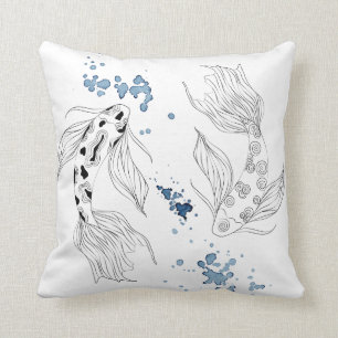 Schönes japanisches Koi Fish Schwimmen Kissen