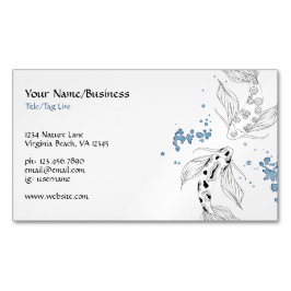 Schönes japanisches Koi Fish Schwimmen Magnetische Visitenkarte