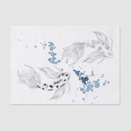 Schönes japanisches Koi Fish Schwimmen Seidenpapier