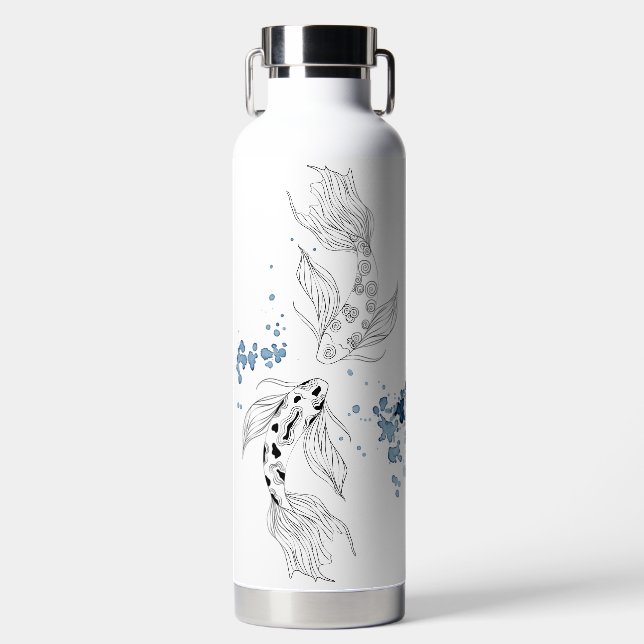 Schönes japanisches Koi Fish Schwimmen Trinkflasche (Vorderseite)