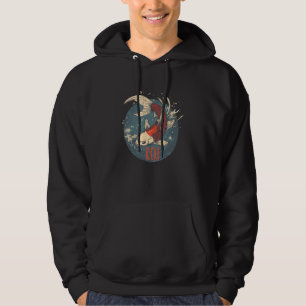 Schönes japanisches Rot KOI Hoodie