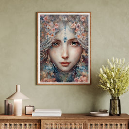 Schönes Jasmine Flower Girl Poster