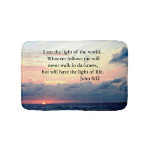 SCHÖNES JOHN 8:12 SONNENRISE-FOTO BADEMATTE
