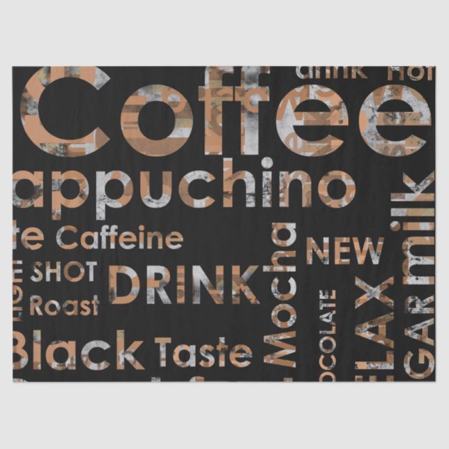 Schönes Kaffee-Espresso Cappucino Küchen-Getränk Seidenpapier (Vorderseite)