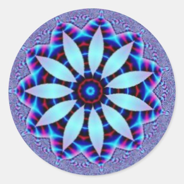Schönes Kaleidoskop Runder Aufkleber (Vorderseite)