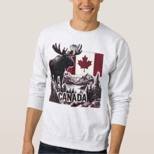 Schönes Kanada. Kanadische Flagge. Kanadischer Elc Sweatshirt
