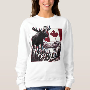 Schönes Kanada. Kanadische Flagge. Kanadischer Elc Sweatshirt
