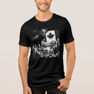 Schönes Kanada. Kanadische Flagge. Kanadischer Elc Tri-Blend Shirt