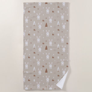 Schönes Kaninchen Pattern Badetuch