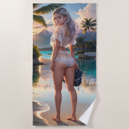 Schönes Karton Fantasy Girl Beach Handtuch