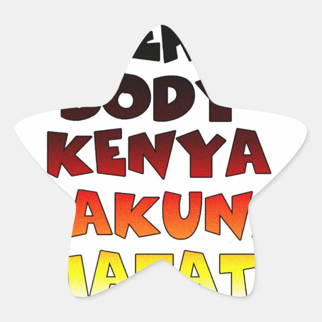 Schönes Kenia-Design für Phantastische Textpassage Stern-Aufkleber (Vorderseite)
