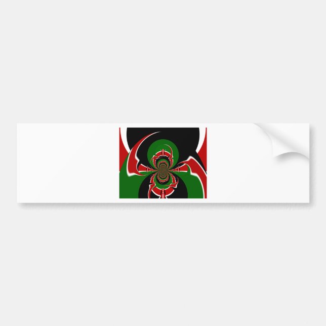 Schönes Kenya Black Red Green Color Design Flag Autoaufkleber (Vorne)