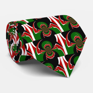 Schönes Kenya Black Red Green Color Design Flag Krawatte